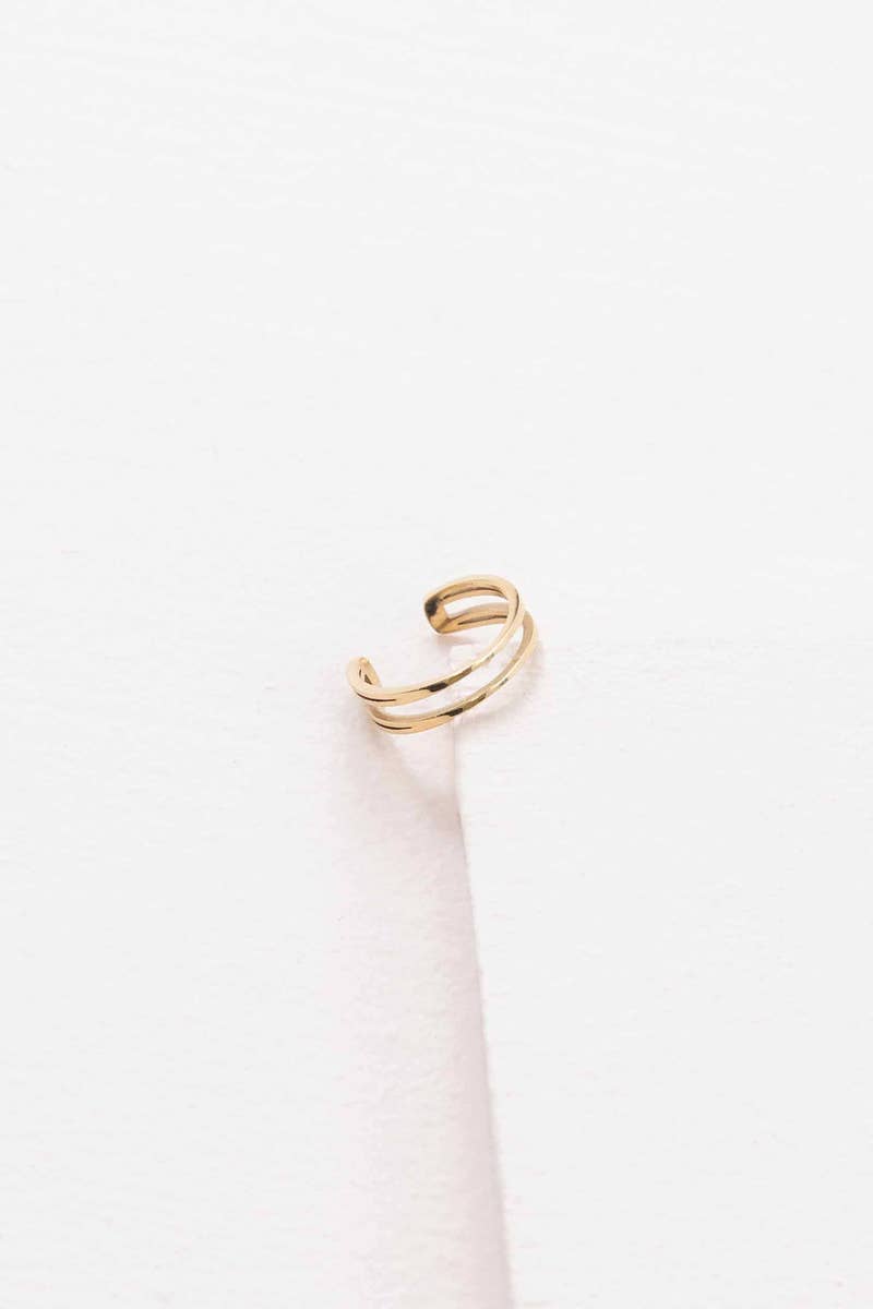 Double the Gold Ear Cuff (14K)