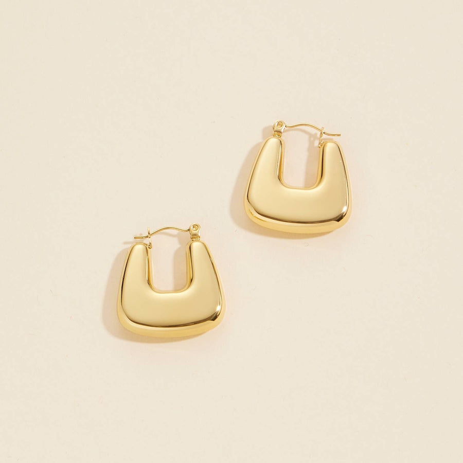 Basic Gold Dip Stainless Steel Hoop Earrings
