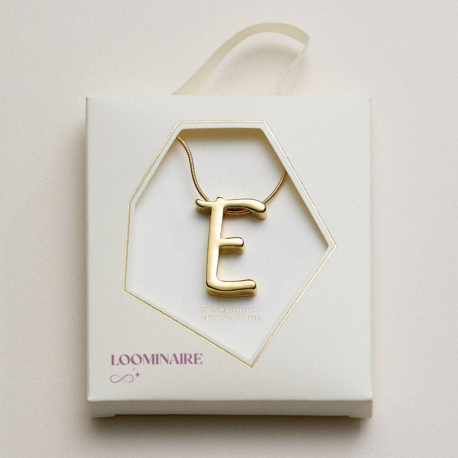 Gold Dipped Alphabet Charm Necklace