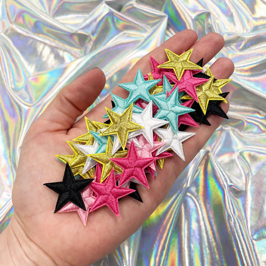 Mini Star Bundle - 50 Pieces Iron On Star Patches