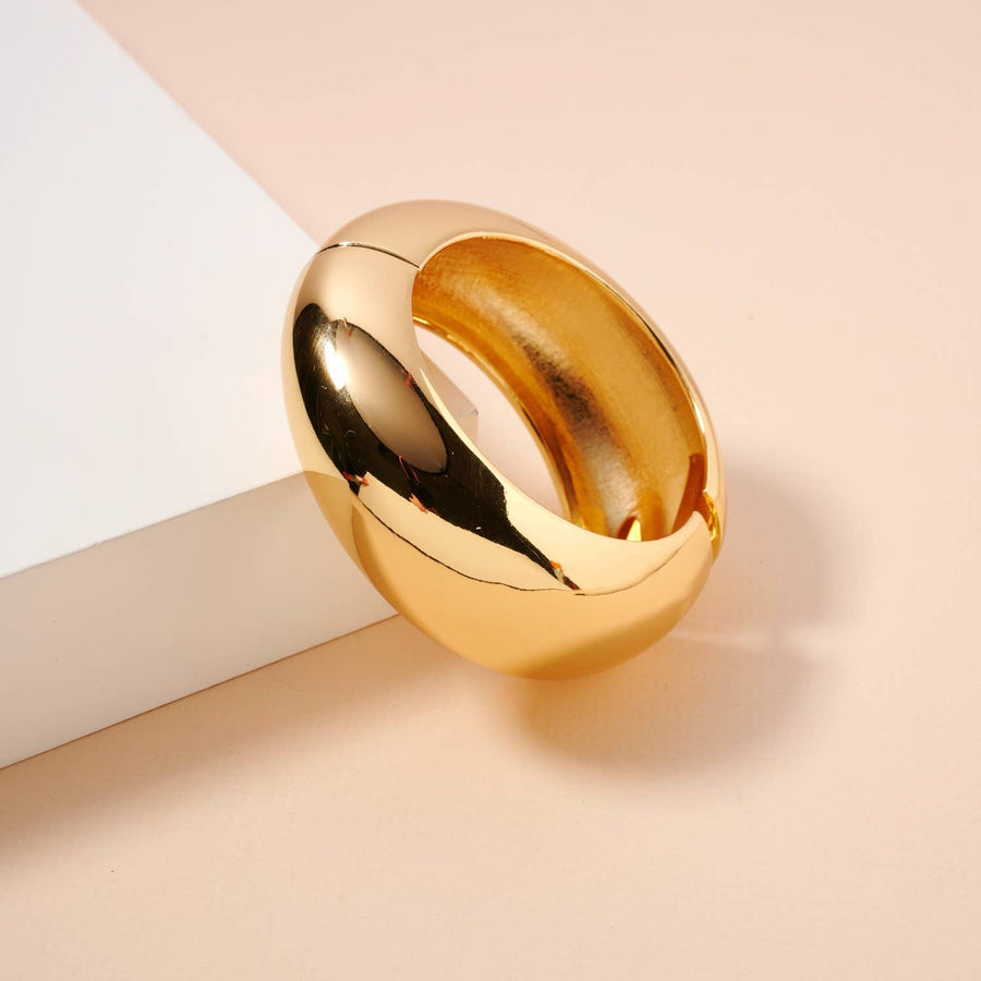 Thick Gold Cuff Bracelet