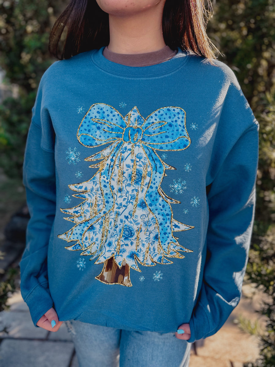 “Blue Christmas” Crewneck Sweatshirt