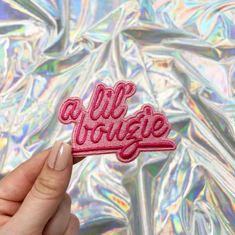 A Lil' Bougie Iron On Patch - Pink