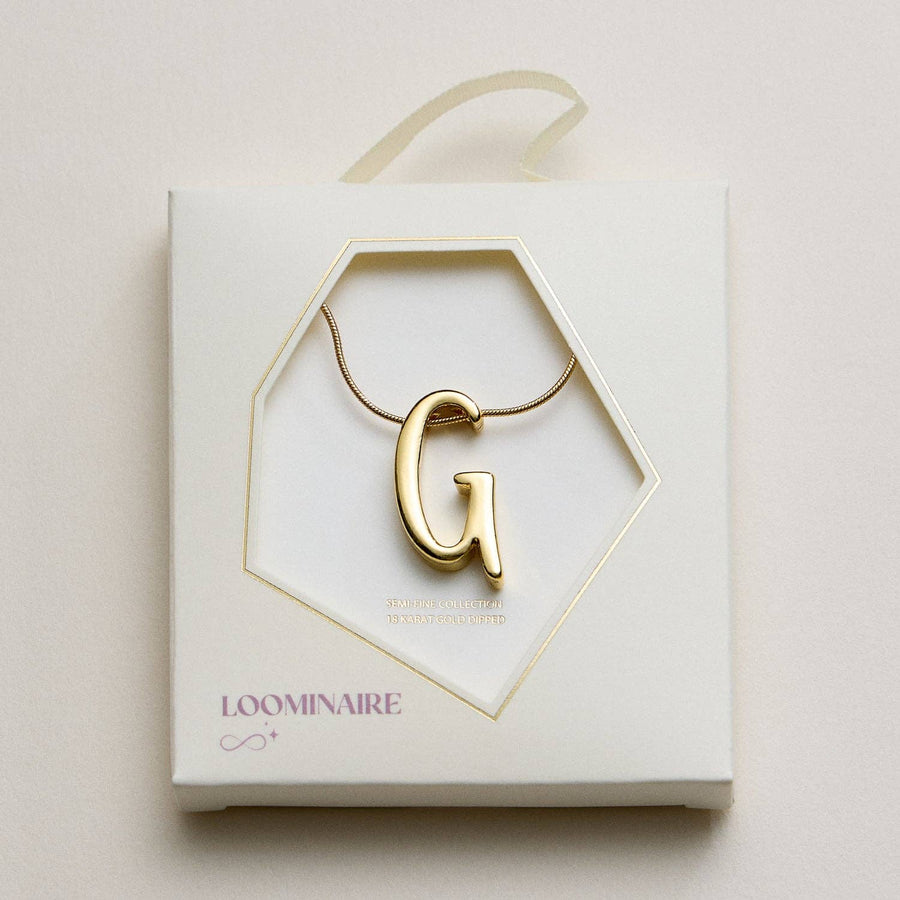 Gold Dipped Alphabet Charm Necklace