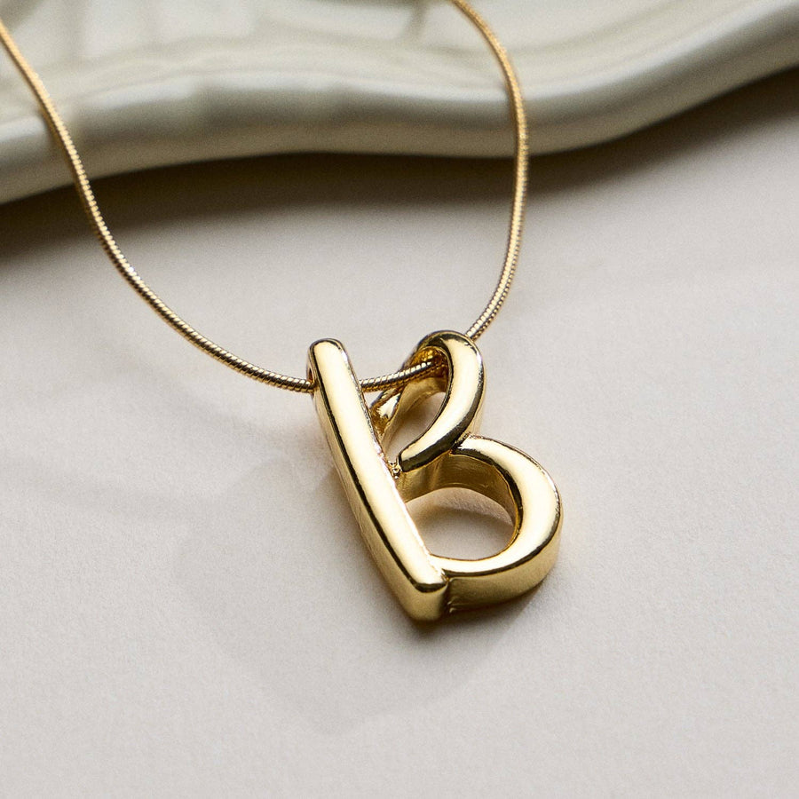 Gold Dipped Alphabet Charm Necklace