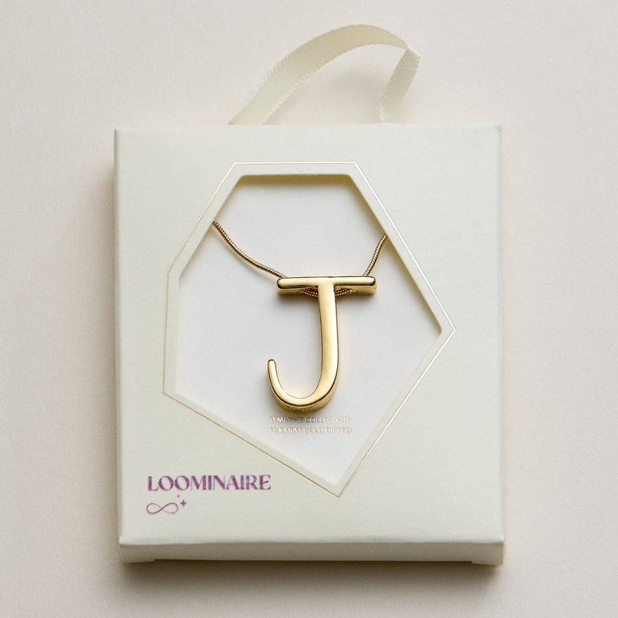 Gold Dipped Alphabet Charm Necklace