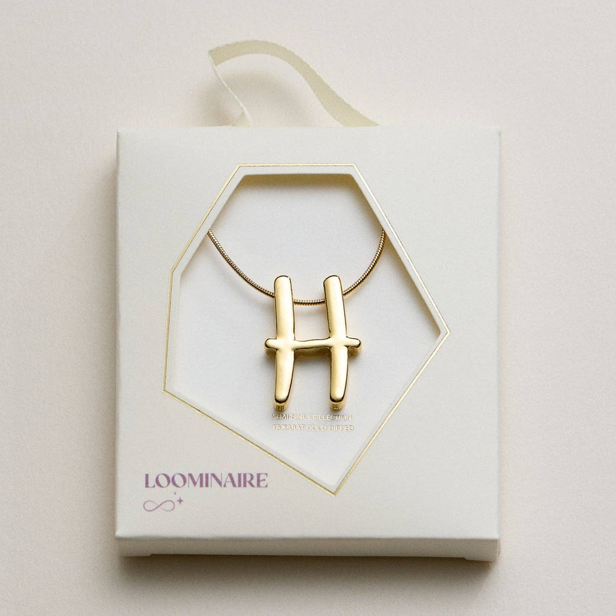 Gold Dipped Alphabet Charm Necklace