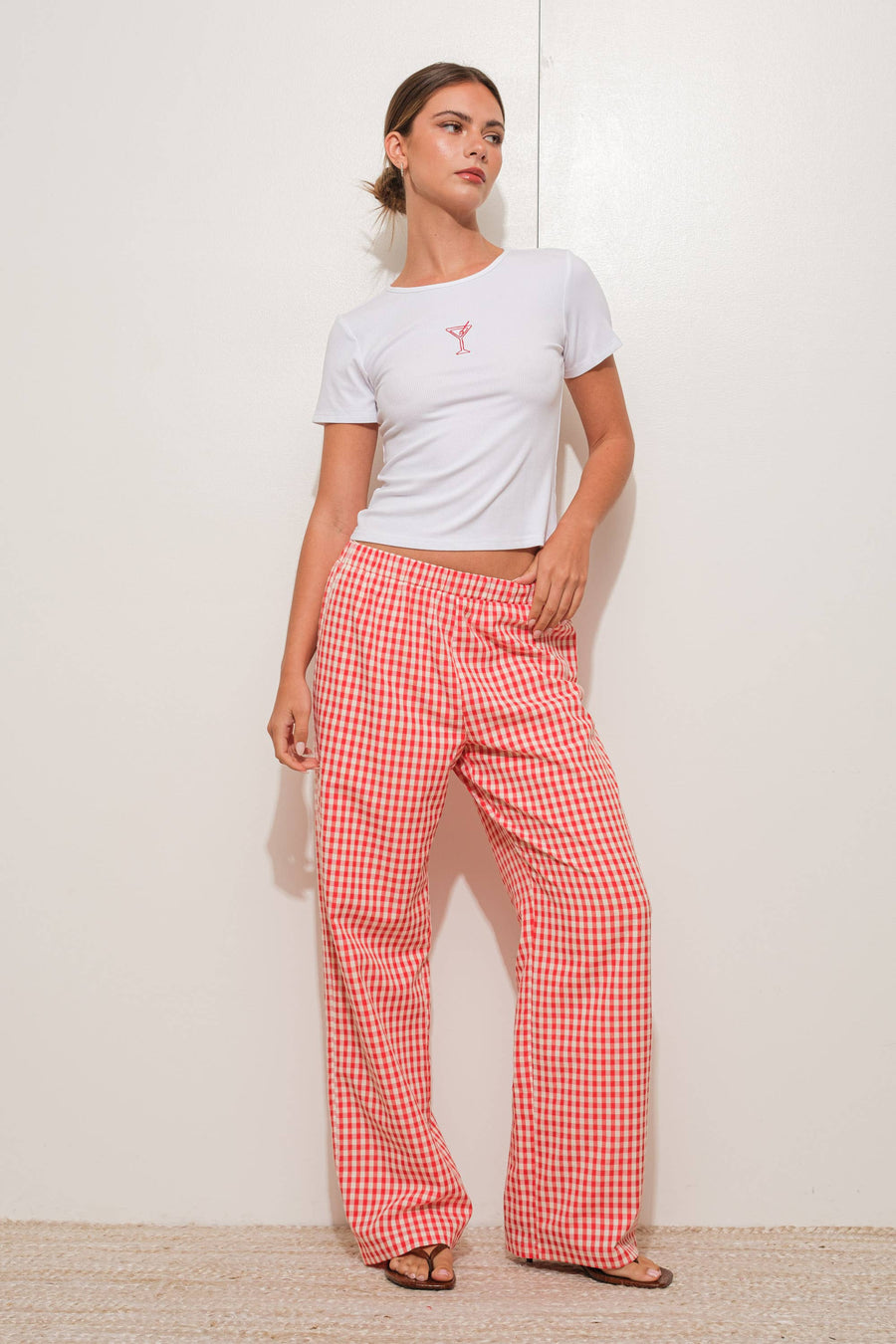 “Ginger” Gingham Double Lined Pants