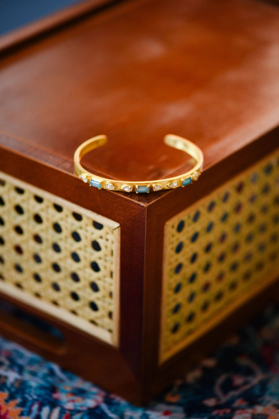 Amelia Cuff Blue Chalcedony