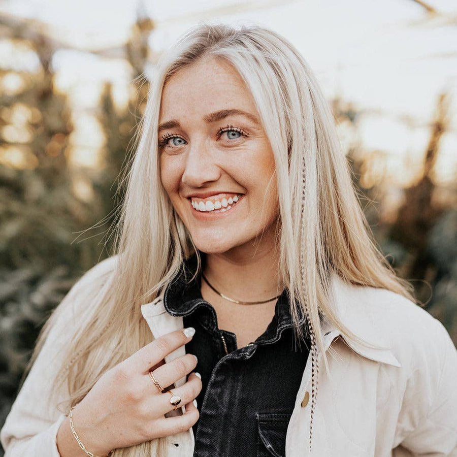 Jade Gold Filled Herringbone Necklace