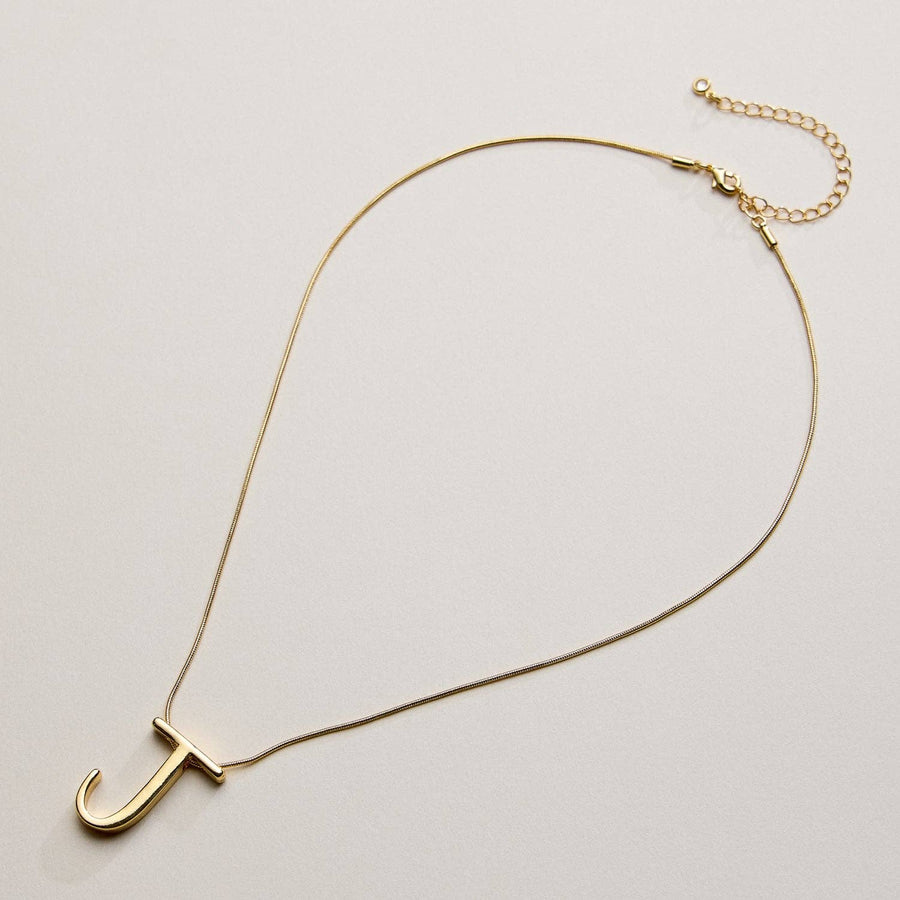 Gold Dipped Alphabet Charm Necklace