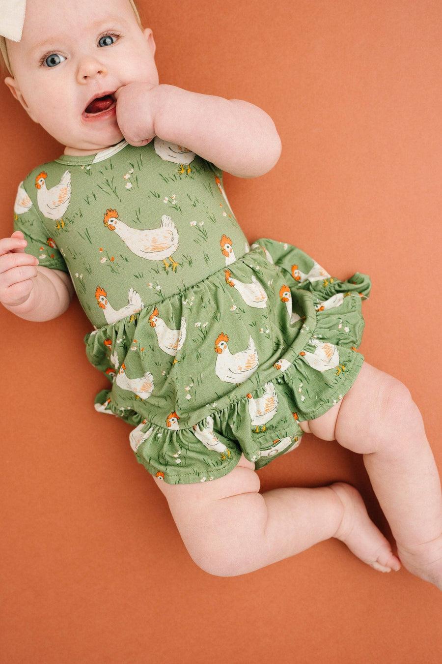 Spring Chicken Short Sleeve Bodysuit Bamboo Dress