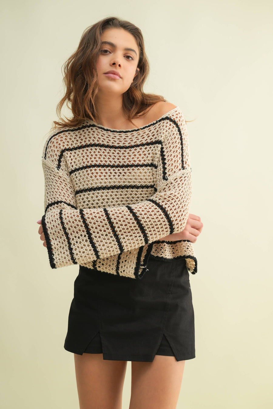 “Cara” - LIGHTWEIGHT OPEN WEAVE SWEATER