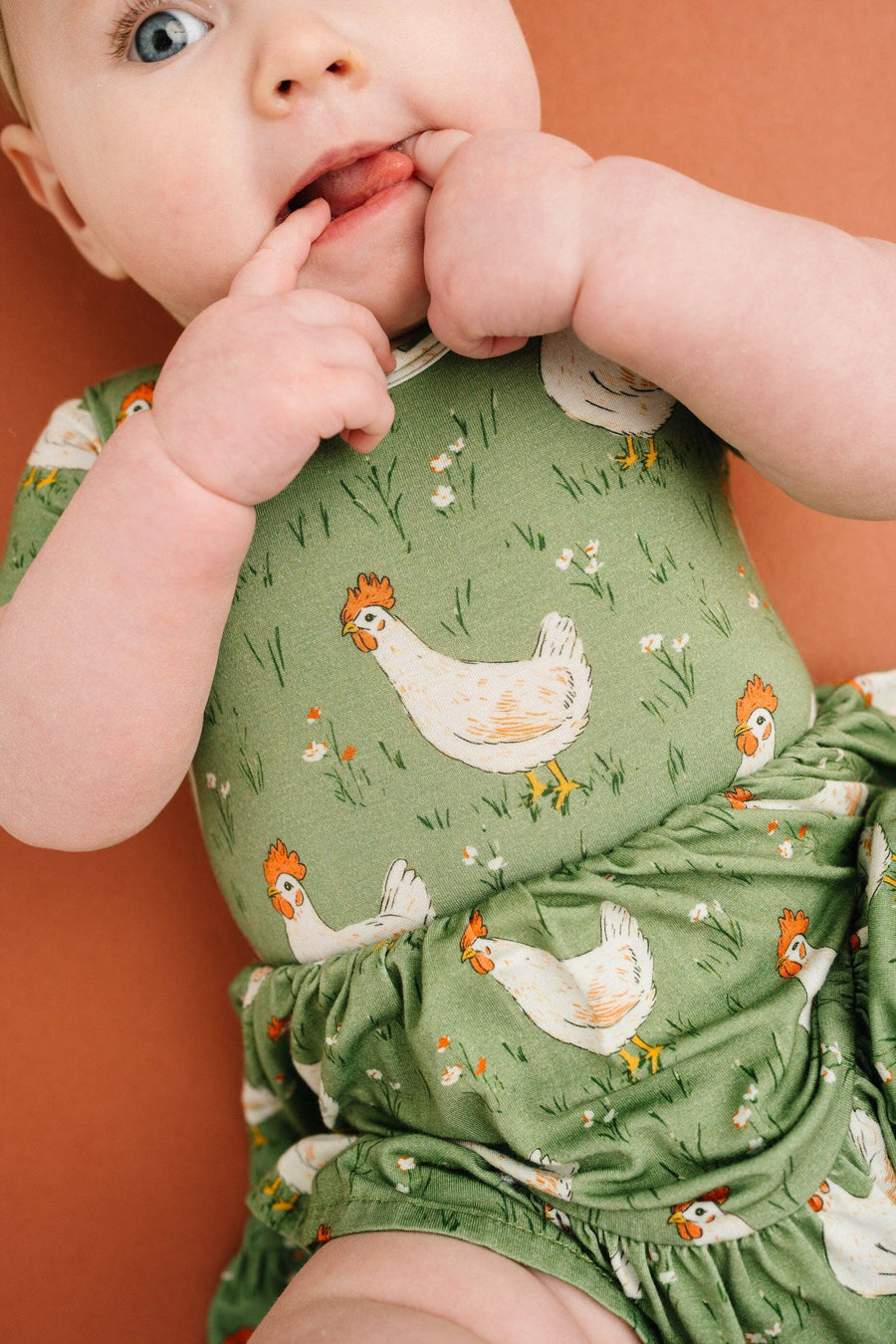 Spring Chicken Short Sleeve Bodysuit Bamboo Dress