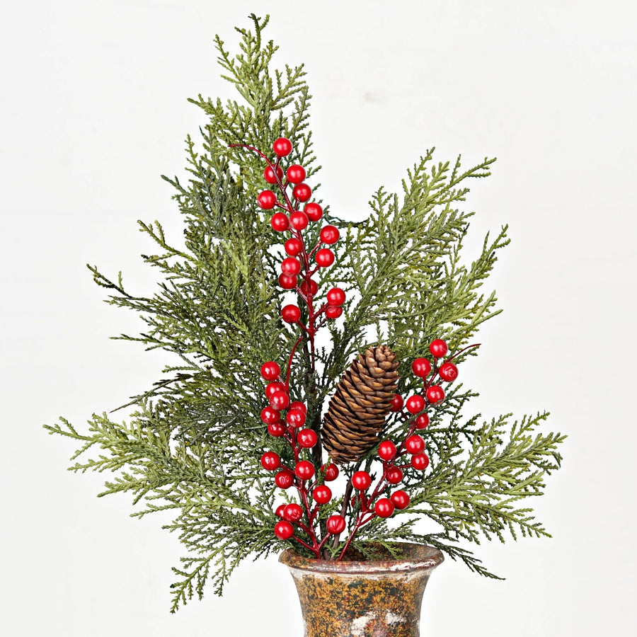 29in Cedar Sprigs with Red Berries