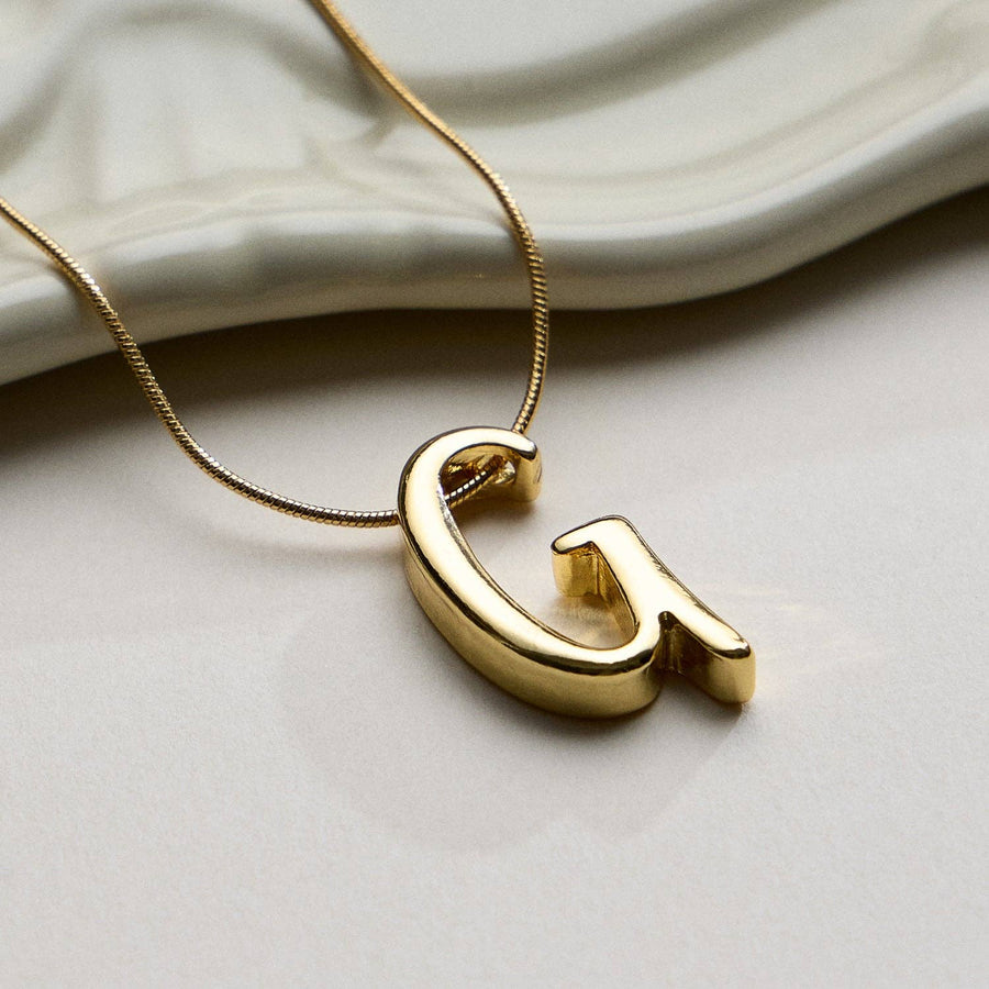 Gold Dipped Alphabet Charm Necklace