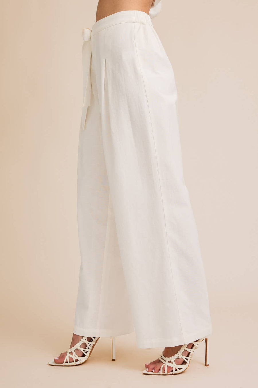 “Catriona” Front Tie Pleated Pants