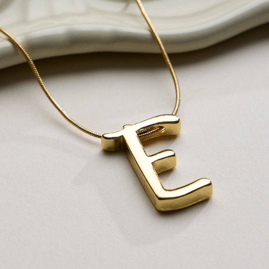 Gold Dipped Alphabet Charm Necklace