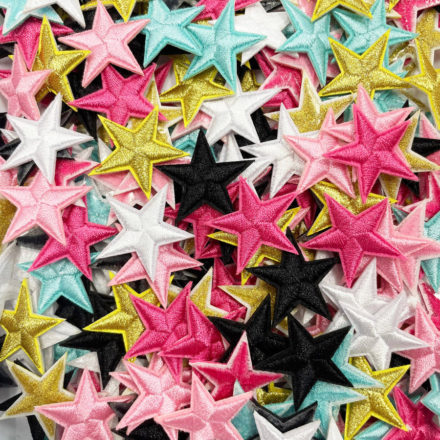 Mini Star Bundle - 50 Pieces Iron On Star Patches