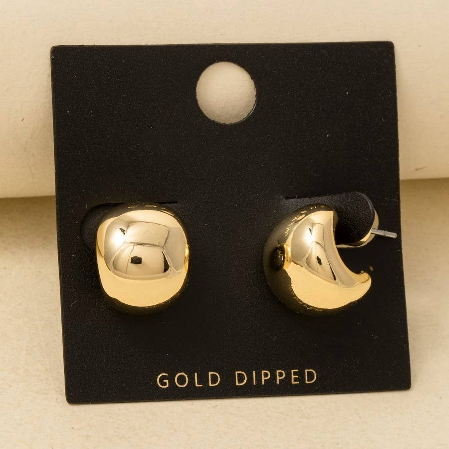 Gold Dipped Hoop Earrings