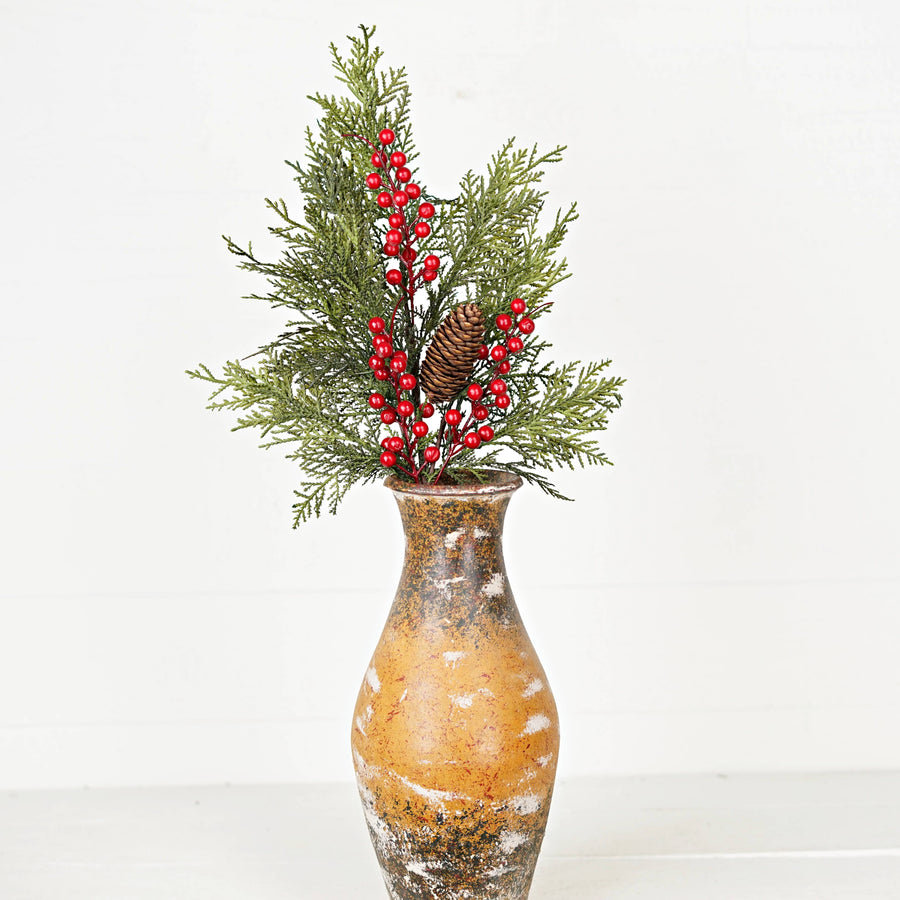 29in Cedar Sprigs with Red Berries