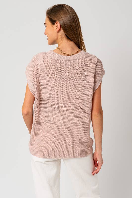 “Bryce” Boxy Front Pouch Pocket Sweater Top