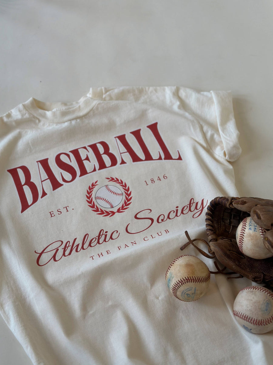 “Baseball Fan Club Athletic Society “ Graphic Tee