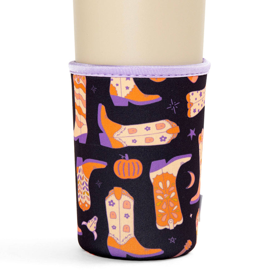 Halloween Western Cowgirl Boots Drink Sleeve