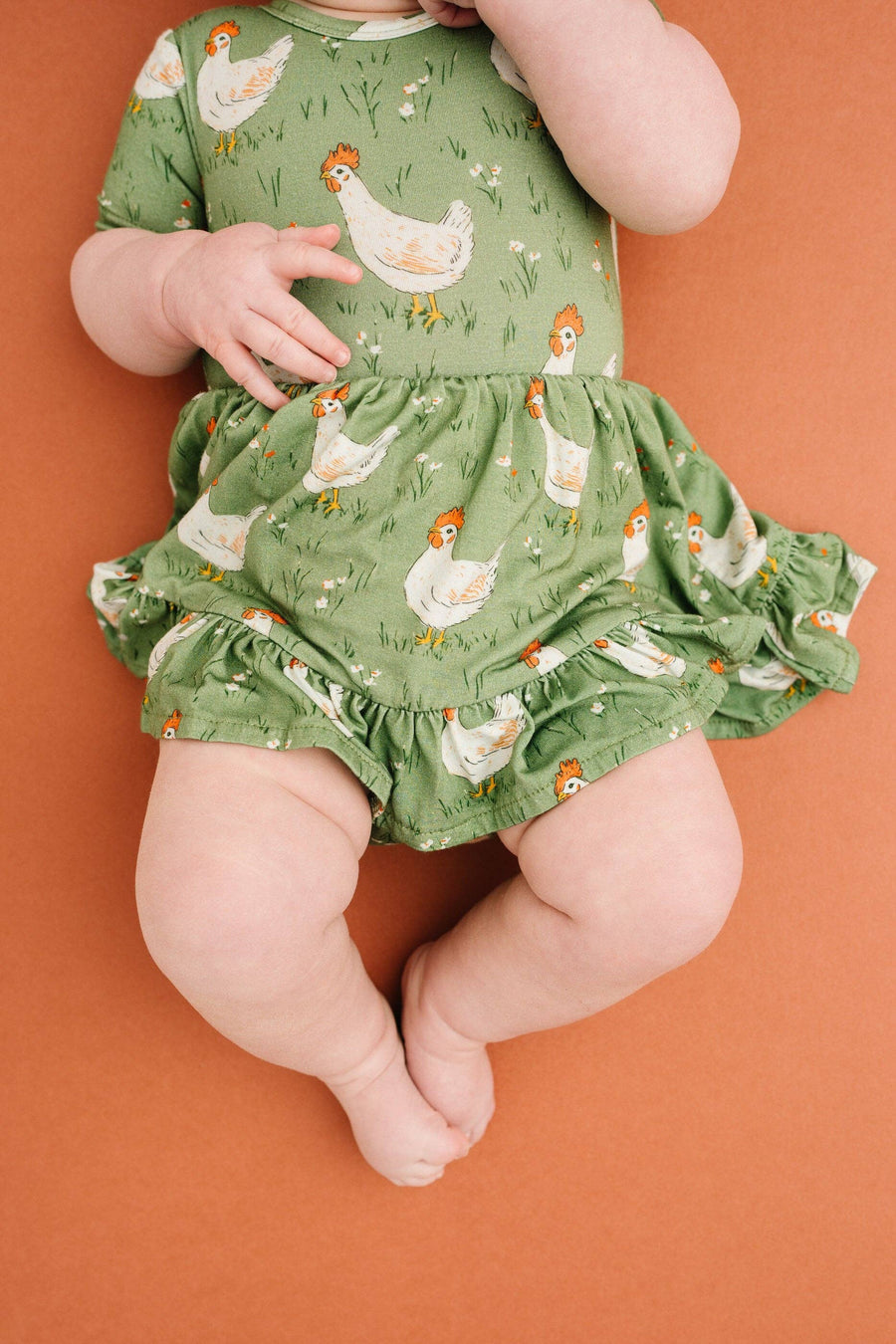 Spring Chicken Short Sleeve Bodysuit Bamboo Dress