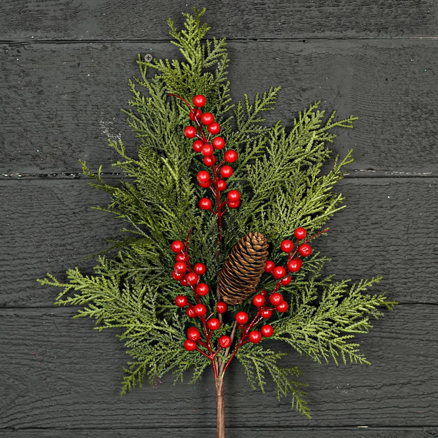 29in Cedar Sprigs with Red Berries