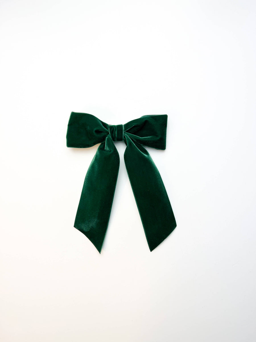 Large Velvet Hair Bow Barrette for Women | Bailee Bow