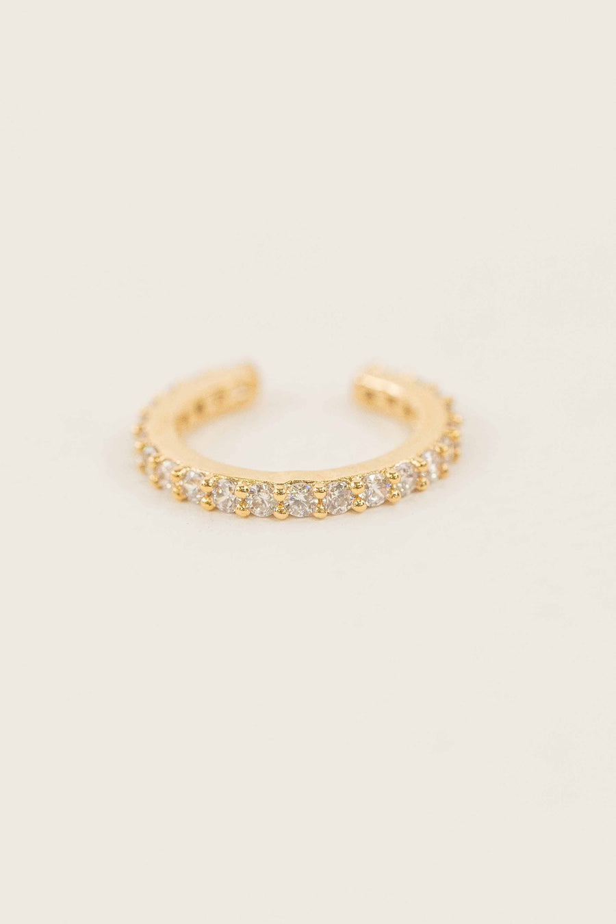 Crystal Cuff Earrings | Gold