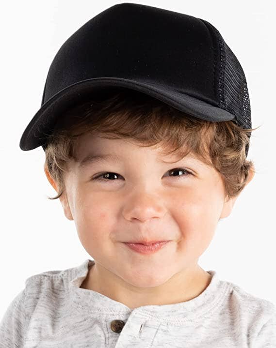 Kids Foam Trucker Hat - Black