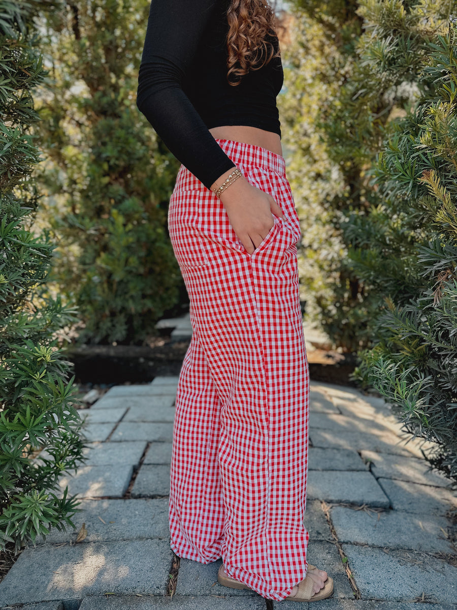 “Ginger” Gingham Double Lined Pants