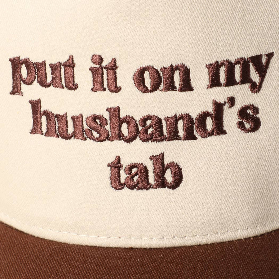 “Put It On My Husband's Tab” Embroidery Canvas Baseball Cap