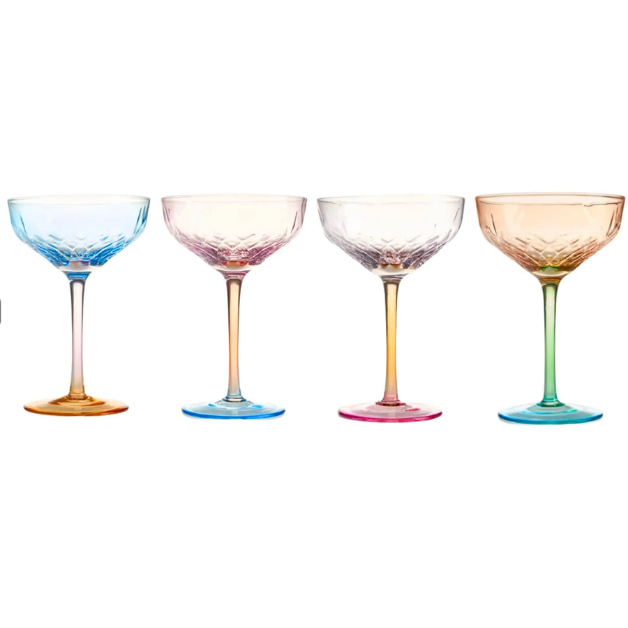 Set of Four Colorful Coupes