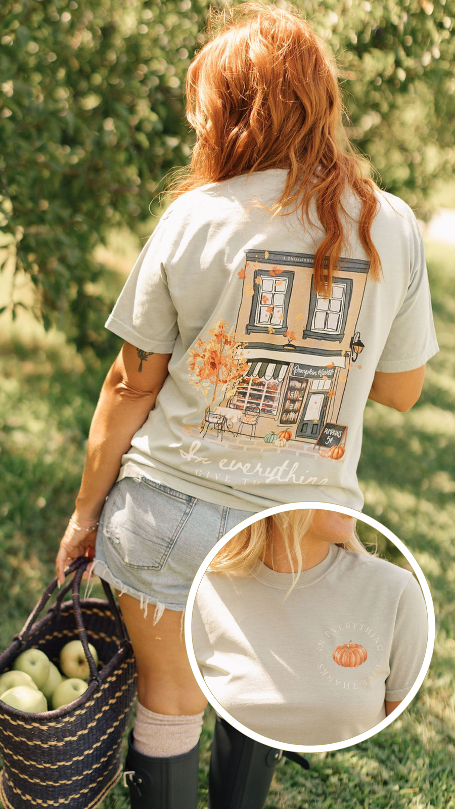 Pumpkin Market “In Everything Give Thanks” Graphic Tee