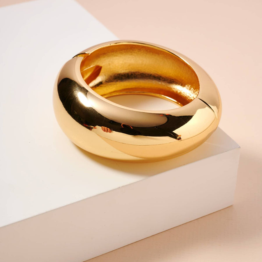 Thick Gold Cuff Bracelet