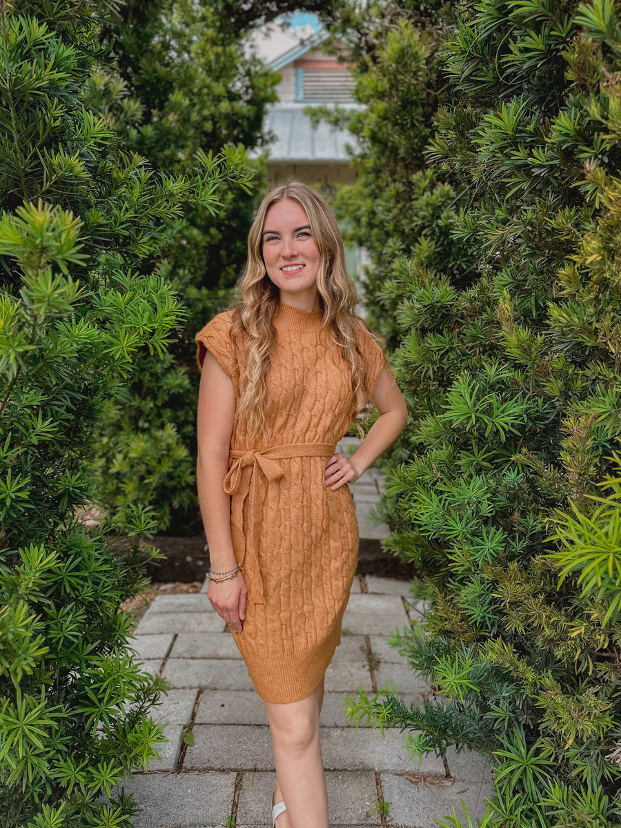 “Bobbi” Cable Knit Mini Dress