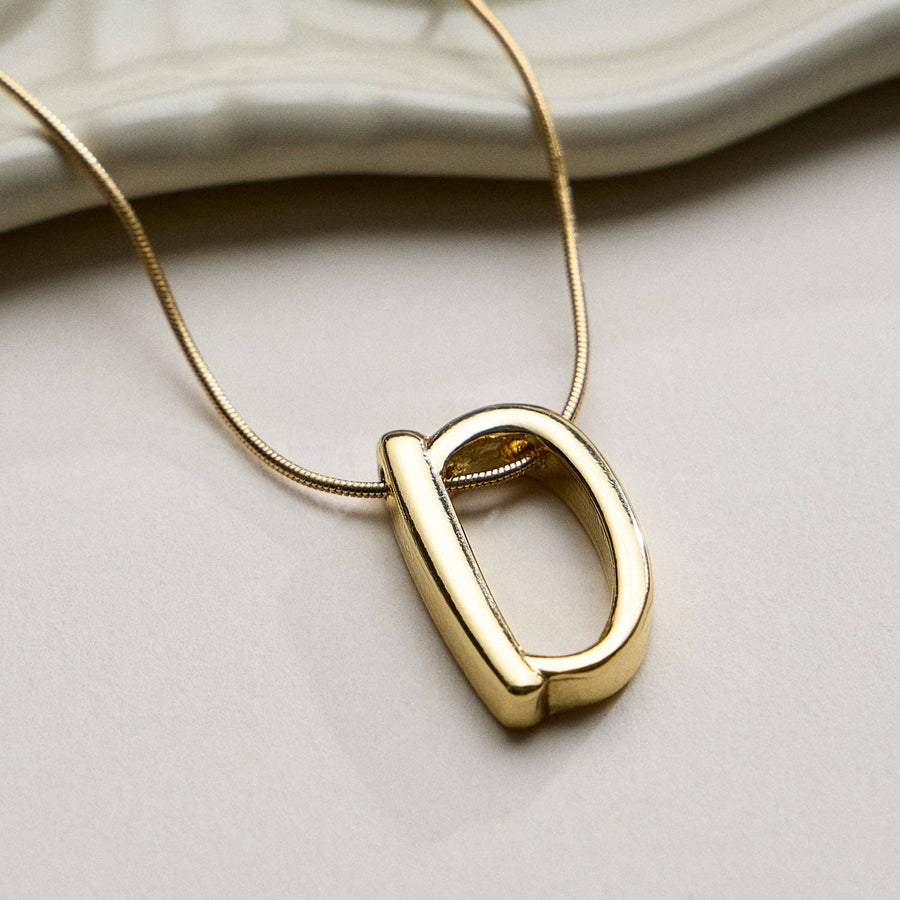 Gold Dipped Alphabet Charm Necklace