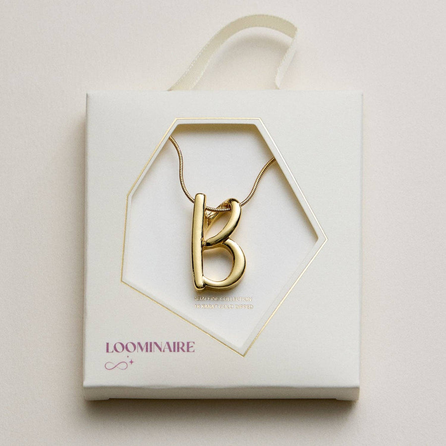 Gold Dipped Alphabet Charm Necklace
