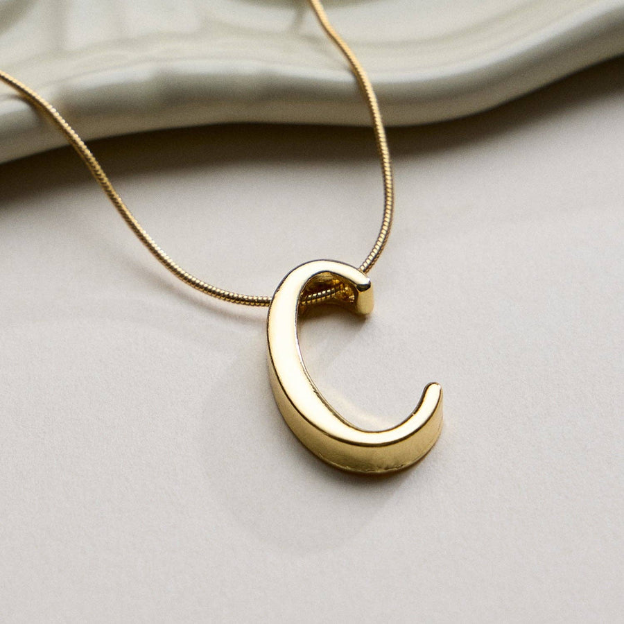 Gold Dipped Alphabet Charm Necklace