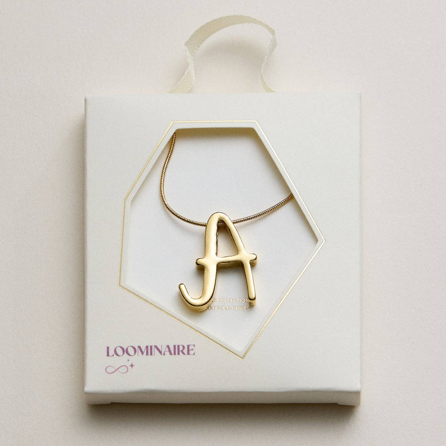 Gold Dipped Alphabet Charm Necklace