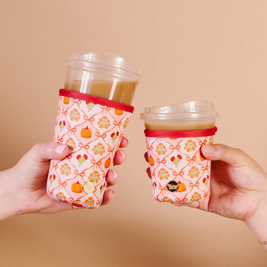 Sip Savvy Drink Sleeve-Regular-Patchwork Pumpkins