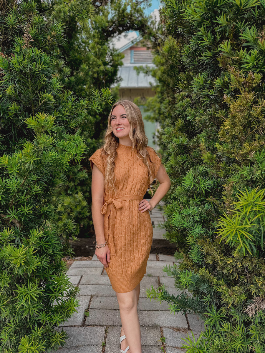 “Bobbi” Cable Knit Mini Dress