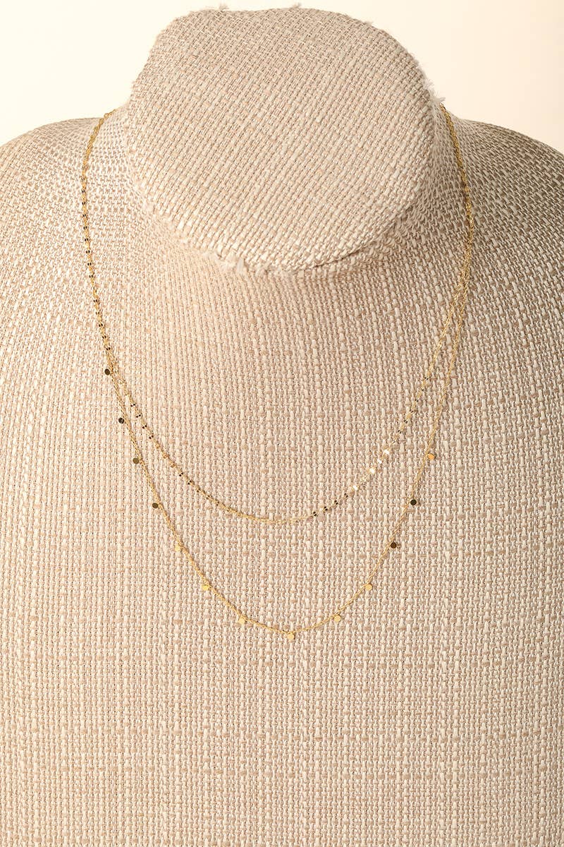 Dainty Layered Coin Choker Necklace