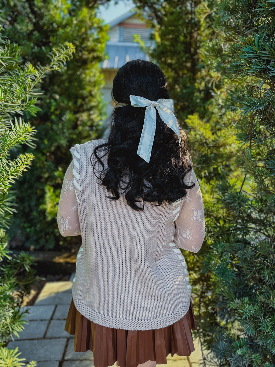 “Tommie” Pale Rosy Brown Sweater Vest