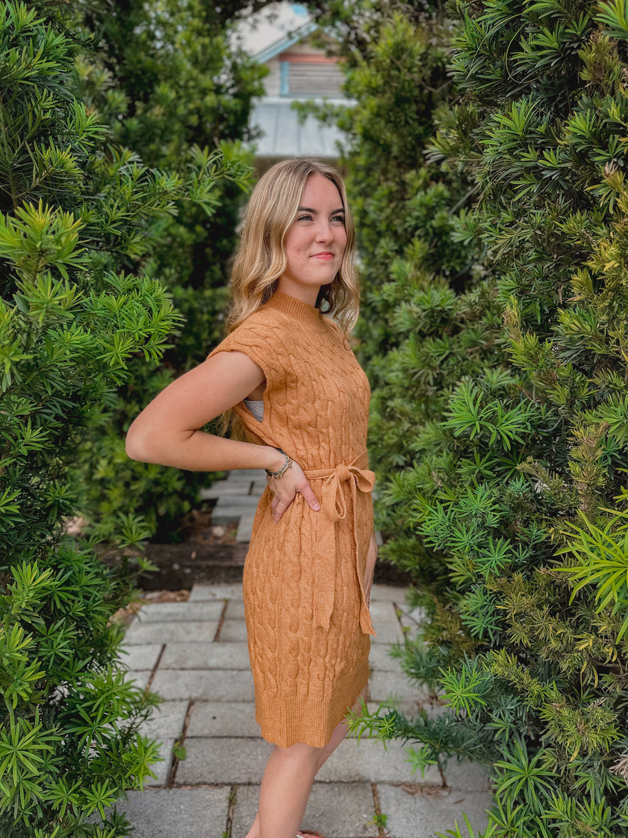 “Bobbi” Cable Knit Mini Dress