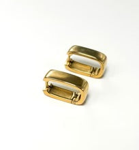 Square Hoops Gold