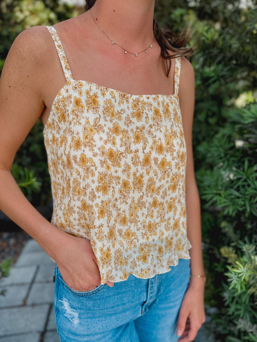 “Lainee” Floral Print Cami Top